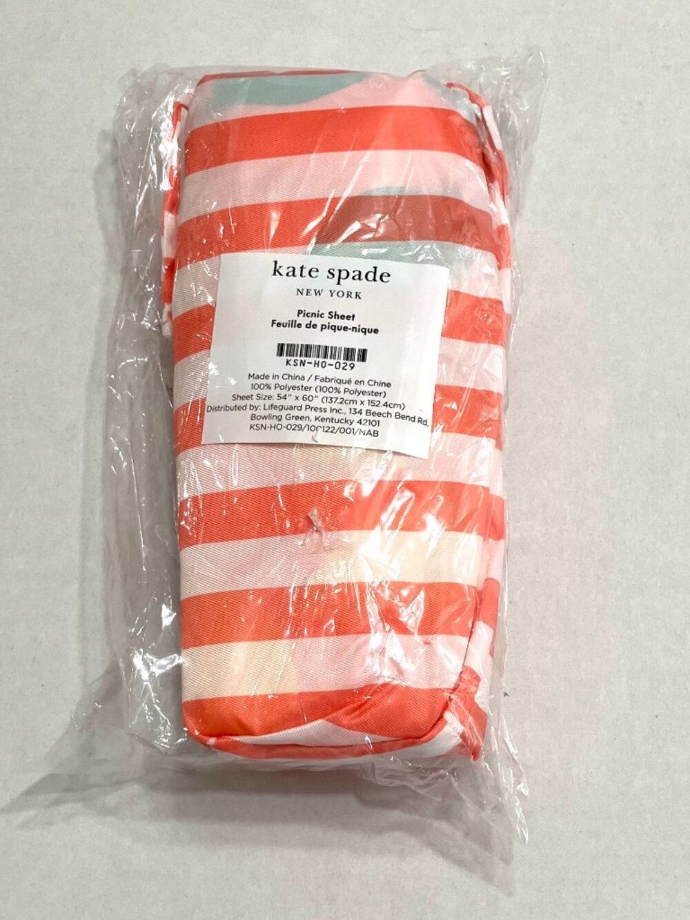 NWT Kate Spade New York Foldable Picnic Blanket - Lemon Print 60" x 54"